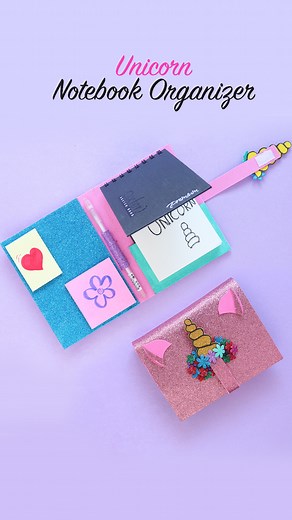 DIY Unicorn Notebook Cover 🦄 #diy #diyvideos #diycrafts #diyproject #diytutorial #artandcraft #notebook #notebookcover #unicorn #schooldiy #backtoschool #foamcraft #craftideas #crafting #crafts #handmade #howto #tutorial | D.I.Yay