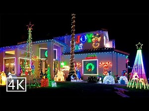 [4K] 🎄 Christmas Lights - Folsom California