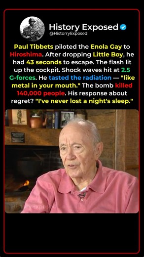 When Hiroshima Bomb Pilot Revealed If He Had Regrets 💣✈️