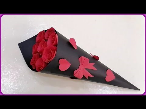 como hacer un ramo de flores de papel pequeño - manualidades