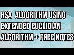RSA Algorithm In Cryptography | Explained Easily with Solved Example | Euclidian Algo + Free Notes !