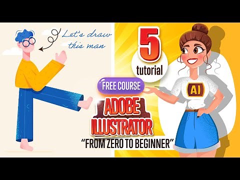 FREE ADOBE ILLUSTRATOR COURSE "FROM ZERO TO BEGINNER". Fifth tutorial.
