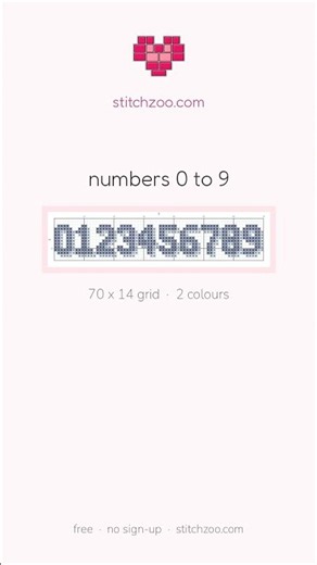 Numbers 0 to 9 | Free Counted Pattern #Shorts