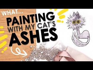 PAINTING with my CAT'S ASHES... 😿❤️