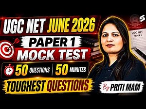 UGC NET Paper 1 | UGC NET Paper 1 Mock Test | Complete UGC NET Paper 1 Preparation By Priti Mam
