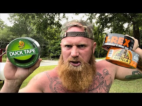 Redneck duct tape durability test! (Duck tape vs Gorilla tape vs T-Rex tape)