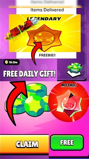 ❤️‍🔥 free legendary chaos drop 🤩| claim your freebies - supercell store !!! 🔥 #shorts #brawlstars