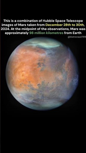 98 Million KM Away! Hubble’s Stunning Mars View 🔴