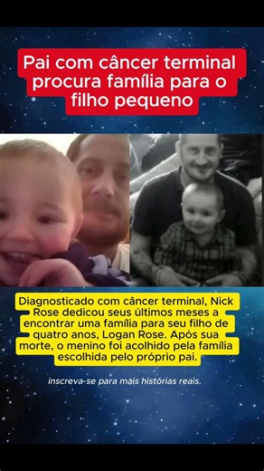 Pai com câncer terminal procura família para o filho pequeno.