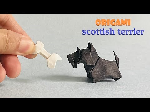 Origami scottish terrier 1.1, step by step tutorial