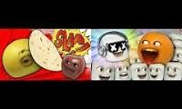 Mix of 2 videos from youtube : Annoying Orange Mashup