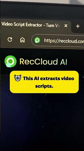 One Click… Full Video Script Ready! #aitools # reccloud