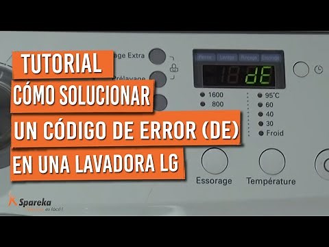 How to fix a DE error code on an LG washing machine?