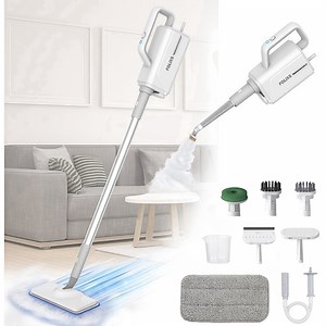 Aparat de curatat cu abur multifunctional, 6 in 1, Folixs®, 1500W, 0.36 L, Incalzire rapida, 2 setari ale aburului, 9 accesorii incluse, Alb - eMAG.ro