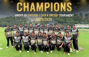 🏆 HISTORY CREATED! UNBEATEN CHAMPIONS! 🏆 Mahanama College are crowned Under 19 Division 1 Tier A One Day Champions 2025 — defeating Richmond College, Galle in a historic final! 💛🤍🖤 #MCOBA #UnbeatenChampions #MahanamaPride #HistoryCreated #Champions2025 #MCDC #MahanamaCricket #SriLankaCricket #BlackSilverGold | Mahanama College Old Boys' Association