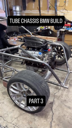 Dylan Bue on Instagram: "The tube chassis E36 gets a front half! The goal of this project is to build the ultimate street car that just may be fast on a race track too! All of the tube for this chassis is 1.75x0.095 4130 Chromoly from @sendcutsend! This is a service they are testing and hopefully launching soon!"