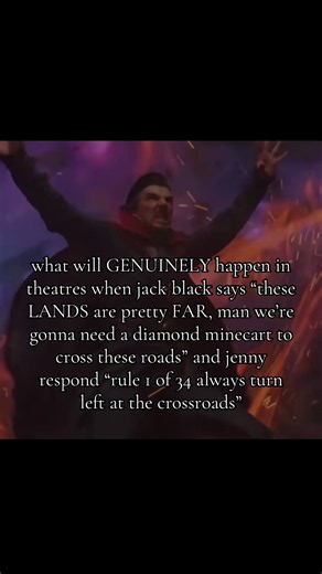 Minecraft movie meme: Jack Black & Jenny's crossroads line