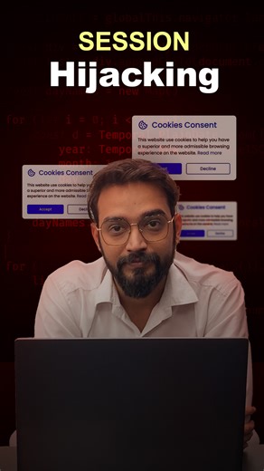 Connecting Cyber Networks on Instagram: "🚨 Ever heard of Session Hijacking? It’s when attackers secretly take over your online session without you even knowing! In this short video, you’ll learn how it works and to understand how hackers exploit session IDs.. 💡 Follow us for more quick cybersecurity insights! #CyberSecurity #EthicalHacking #SessionHijacking #CyberAwareness #CyberSecurityTraining #ConnectingCyberNetworks"