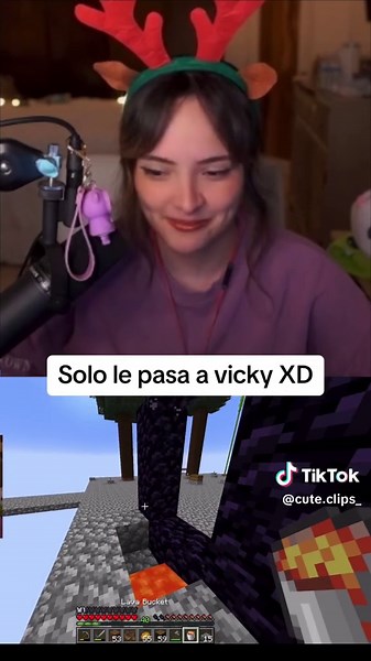 La vdd nose que paso, no soy pro en mc pero fue chistoso JDKSJ #vicky #vickypalami #minecraft #stream #clips #fyp #parati