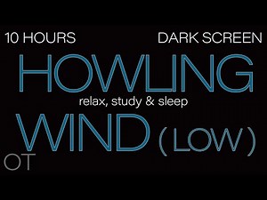 Howling Wind (Low Frequency)| FALL ASLEEP FAST| Droning Wind Sounds for Sleep| Relaxing| DARK SCREEN