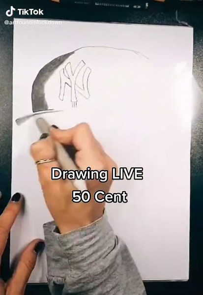Realistic Fanart Drawing of 50 Cent | Found in Lockdown