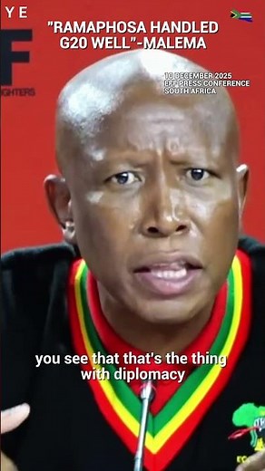 "Ramaphosa Handled the G20 Summit Very well"-Julius Malema at EFF press conference