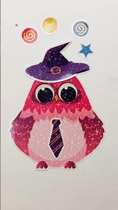 Unlock Your Creativity: DIY Magic Owl Sticker That Surprises Everyone! 🦉✨#diy #art #magic #sticker