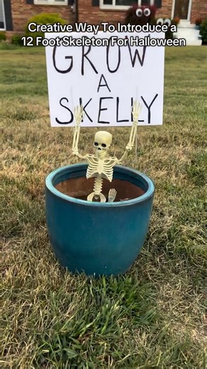 Creative Way To Introduce a 12 Foot Skeleton For Halloween. So excited for spooky season! #halloween #spookyseason #skeletons #halloweendecor #HalloweenDecor #12ftskeleton | La cocina de Velcheva | Facebook