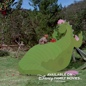 1.6K views · 54 reactions | What’s big and green and fun all over? Watch Pete's Dragon on Disney Family Movies. What’s the name of the boy who goes for the apples in this clip? | Disney Family Movies | Facebook
