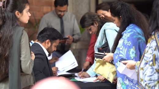 Scenes at the registration desk Pakistan Spelling Bee Regional Championship, Lahore Region 1, 4-5 October 2025 Venue: LGS Paragon Campus pakistanspellingbee.com #pakspellingbee #pakistanspellingbee #spellingbee #spelltok #hijjay | Pakistan Spelling Bee