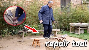 4.6M views · 52K reactions | The power of Chinese mortise and tenon joints, making the best use of everything, has been passed down for a hundred years 中華榫卯威力，物盡其用，傳承百年【阿木爷爷Grandpa Amu】 #阿木爷爷GrandpaAmu #diy #手工 #木匠 #木工 | 阿木爷爷Grandpa Amu | Facebook