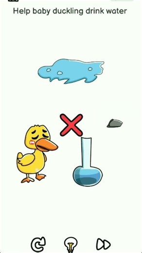 brain out level 14.🦆 help baby duckiling drinking water.#shorts