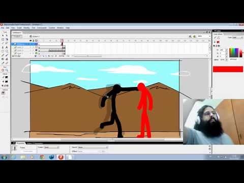 Tutorial de como faço animação em Flash.