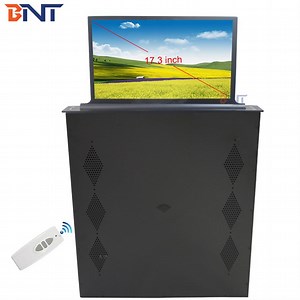 [Hot Item] Bnt Ultra Thin Design Build in 17.3 Inch Retractable Monitor Motorized Pop up LCD Lift for Conference System