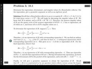 NLA Lecture 10 Exercise 1