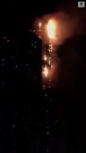 205K views · 4.1K reactions | DEVELOPING: A 48-floor high-rise tower catches fire in the United Arab Emirates. https://abcn.ws/2SBCA63 | ABC World News Tonight with David Muir | Facebook