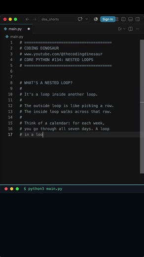 Python nested loops explained (a loop inside a loop)