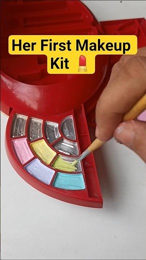 DIY Safe Makeup kit for Kids | No Mess, Just Fun! 👧💄🎨#makeupkit #diy #shorts