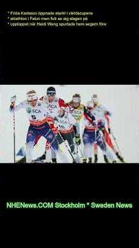 Frida Karlsson öppnade starkt i världscupens skiathlon i Falun men fick se sig slagen på upploppet n