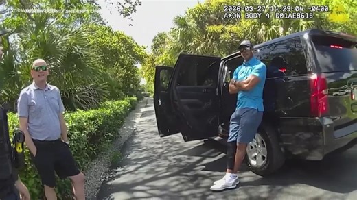 New bodycam video of Tiger Woods arrest is released