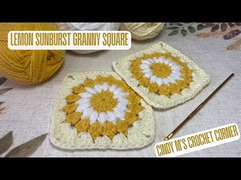 Sunburst Granny Square Crochet Tutorial | Bright, Soft & Beginner-Friendly