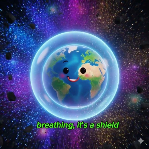 Earth’s Magic Bubble: Our Atmosphere! #facts #earth #cartoon #shorts