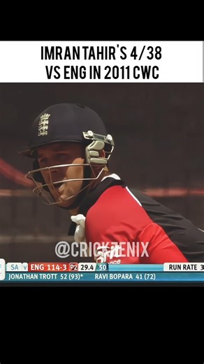 Imran Tahir 4/38 vs England CWC 2011