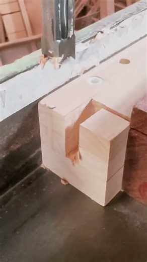 Professional woodworking mortise drill bit, clean square holes every time 🪵 #shorts #woodworking