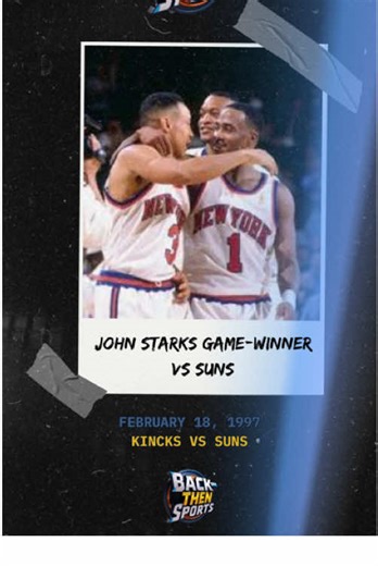 February 18, 1997: New York’s John Starks hits the game-winning three at the buzzer against the Suns. #nba #newyorkknicks #knicks #nyknicks #basketball