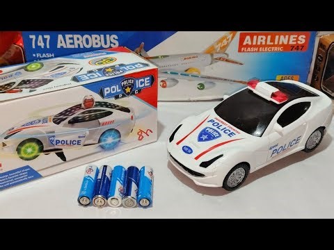 Open electric police 🚓 CAR unboxing remote control 3D police 🚨 CAR unboxing 3D light police car open