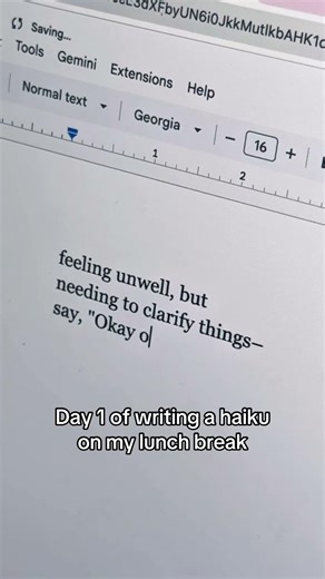 Write a haiku? Okay on it!!