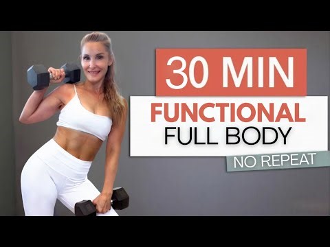 30 Min Full Body Functional Dumbbell Workout (No Repeats • Low Impact)