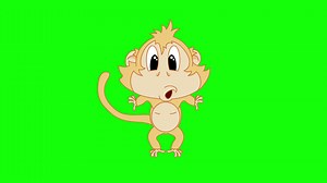 Download Cartoon Green Screen - Animals - Cute Monkey for free