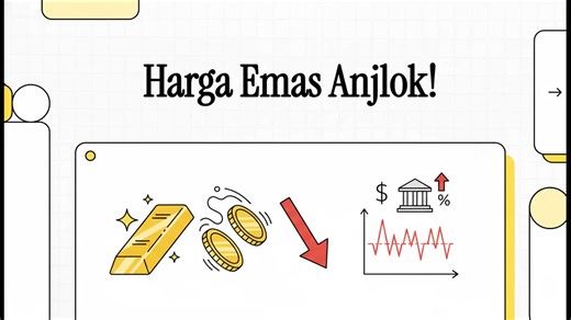 kenapa harga emas turun tajam ? (katanya investasi paling aman)😱😱😱 📉 Emas turun 2% dalam sehari! Siapa yang baru beli kemarin? 😭 Penyebabnya: Dolar naik, suku bunga tinggi, dan konflik Iran. Komen harga emas di daerahmu! 👇 #emas #investasiemas #hargaemas #makroekonomi #kabarbursa